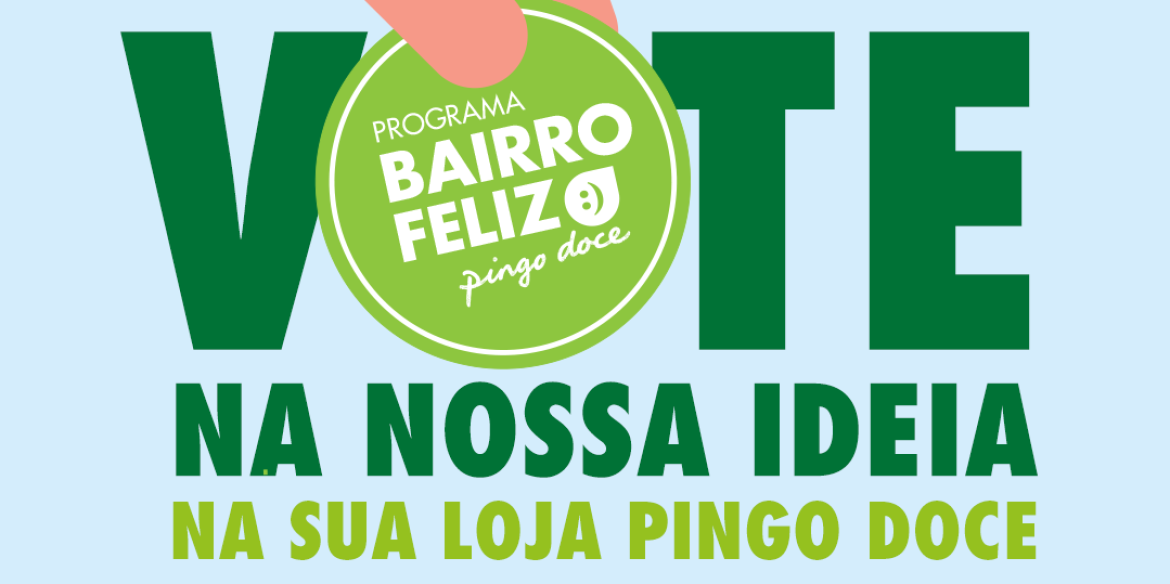 A CERCIOEIRAS &eacute; uma das entidades finalistas da 6.&ordf; edi&ccedil;&atilde;o do Programa Bairro Feliz, do Pingo Doce, com a causa &laquo;Apoiar Quem Cuida&raquo;, em vota&ccedil;&atilde;o na loja do Pingo Doce de Tercena, a partir de 27 de outubro a 28 de novembro