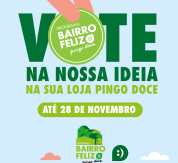A CERCIOEIRAS &eacute; uma das entidades finalistas da 6.&ordf; edi&ccedil;&atilde;o do Programa Bairro Feliz, do Pingo Doce, com a causa &laquo;Apoiar Quem Cuida&raquo;, em vota&ccedil;&atilde;o na loja do Pingo Doce de Tercena, a partir de 27 de outubro a 28 de novembro